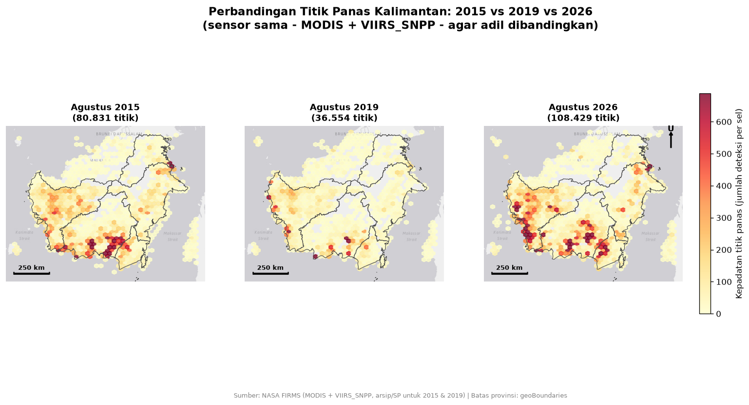 3-year comparison map